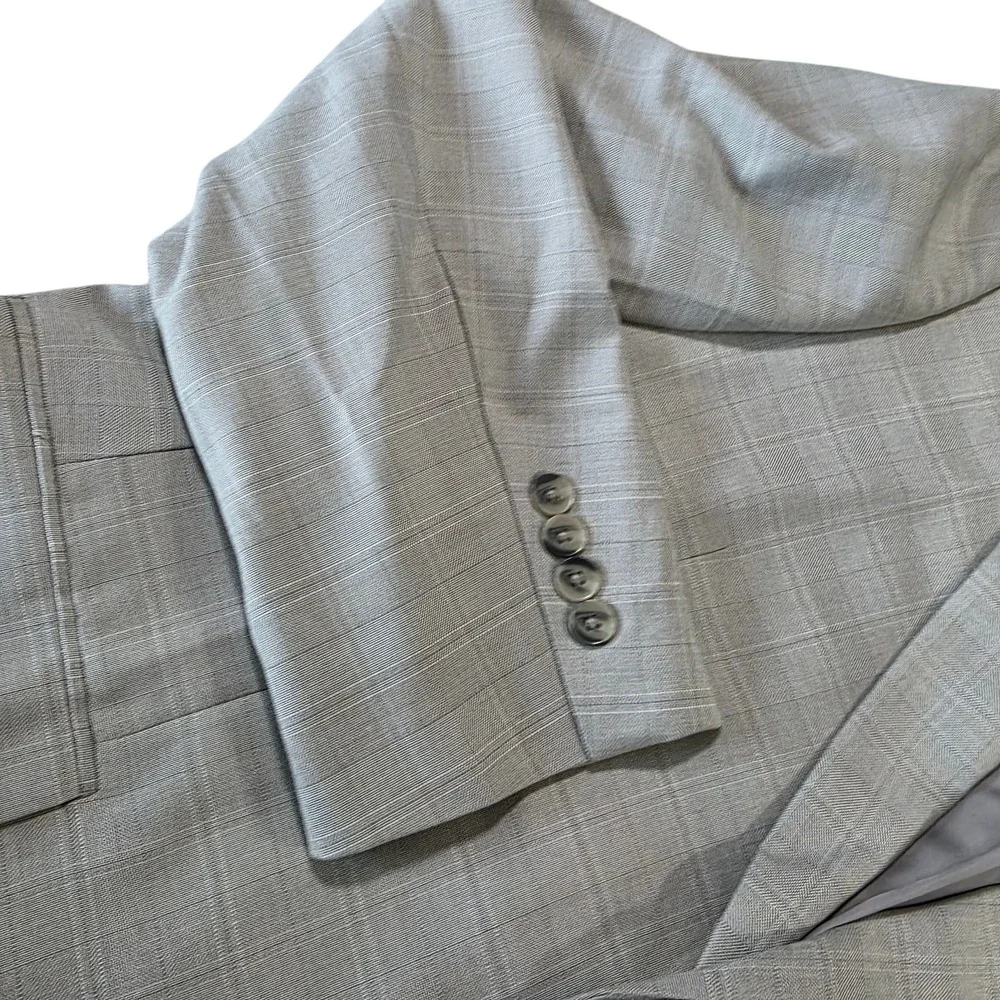 Saddlebred Suit Jacket Mens‎ Gray Size 42R Notch Lapel Classic Formal Wear